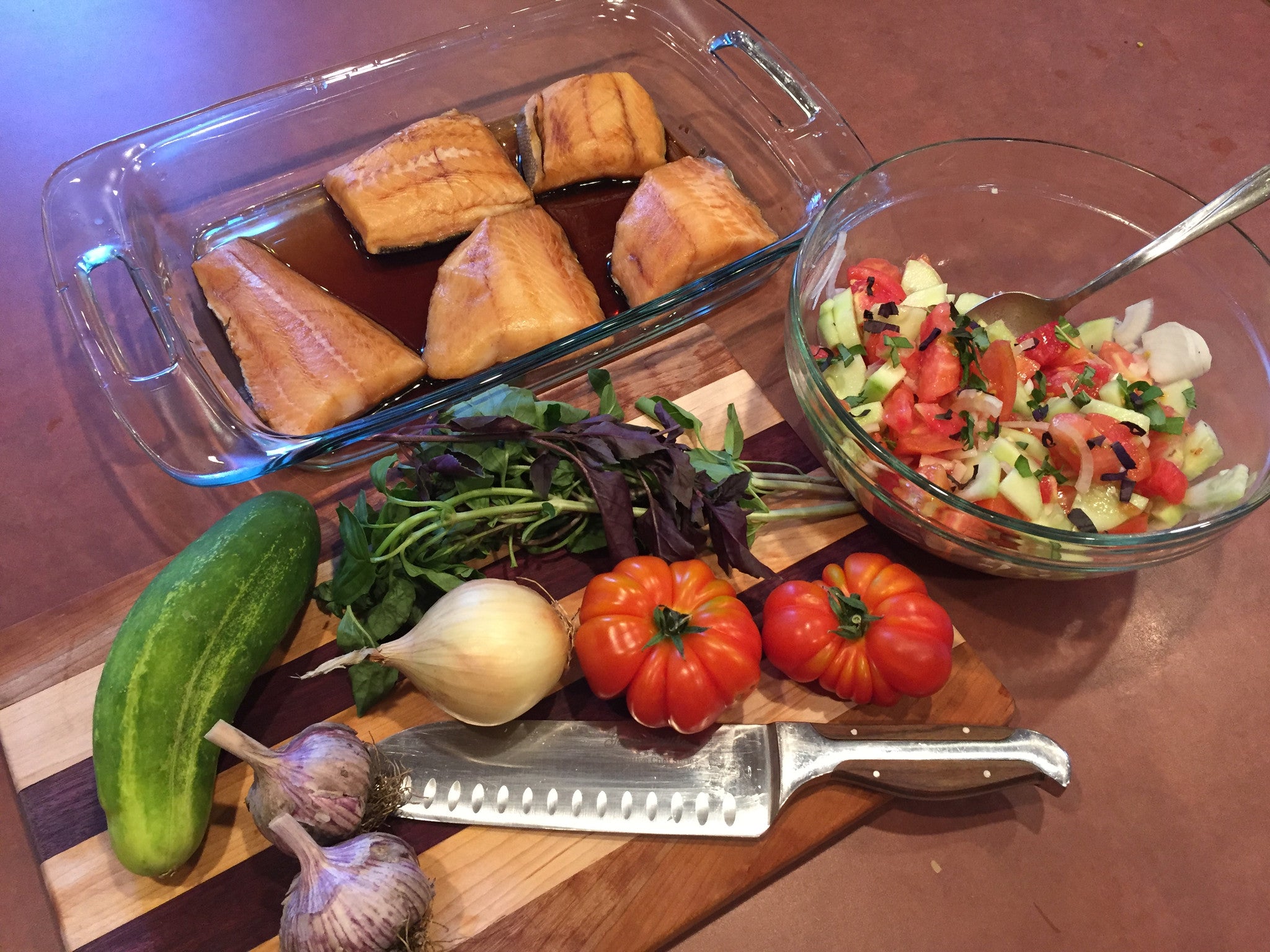 Roasted Garlic Black Cod with Summer Salad and Dijon Green Beans – Sena Sea