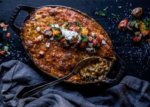 Stacked Coho Enchiladas