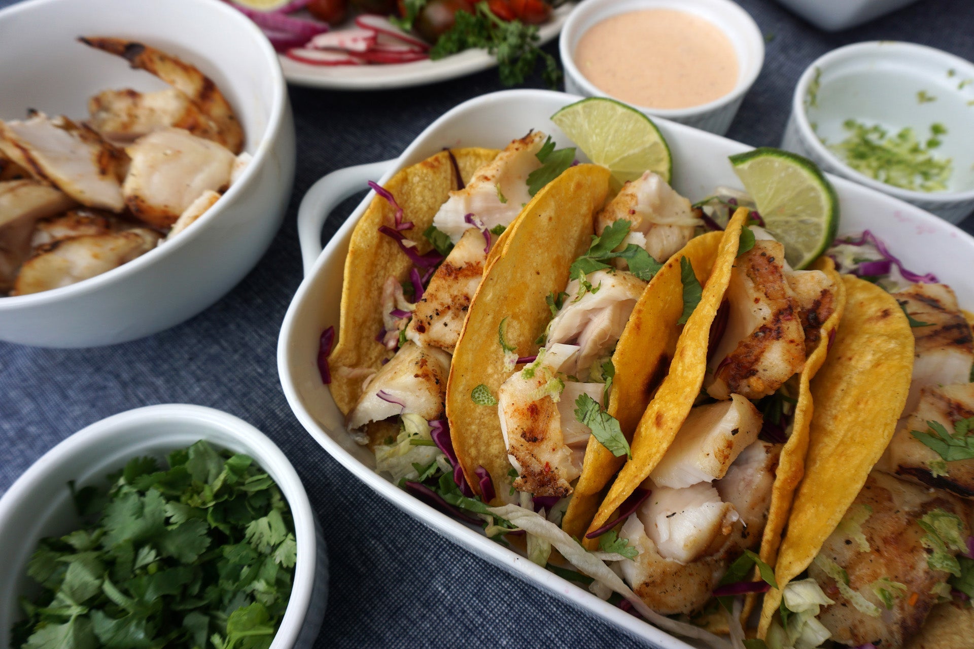 Skinny Rockfish Tacos with Yogurt Sauce – Sena Sea