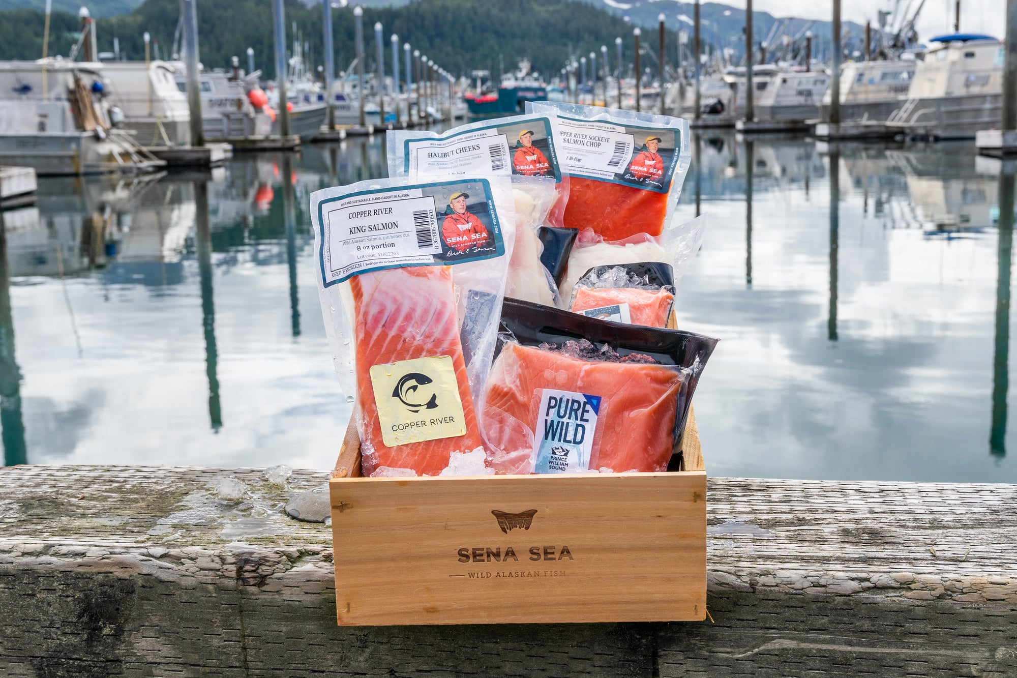 seasonal variety, salmon and white fish
