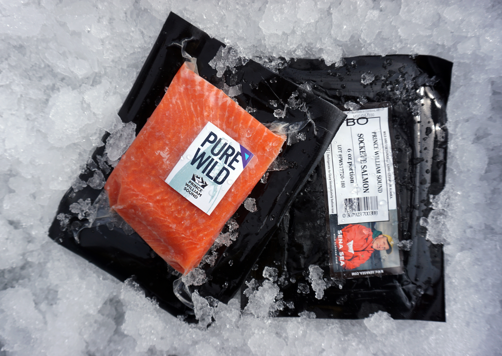 Packaged Wild caught prince William sound Salmon