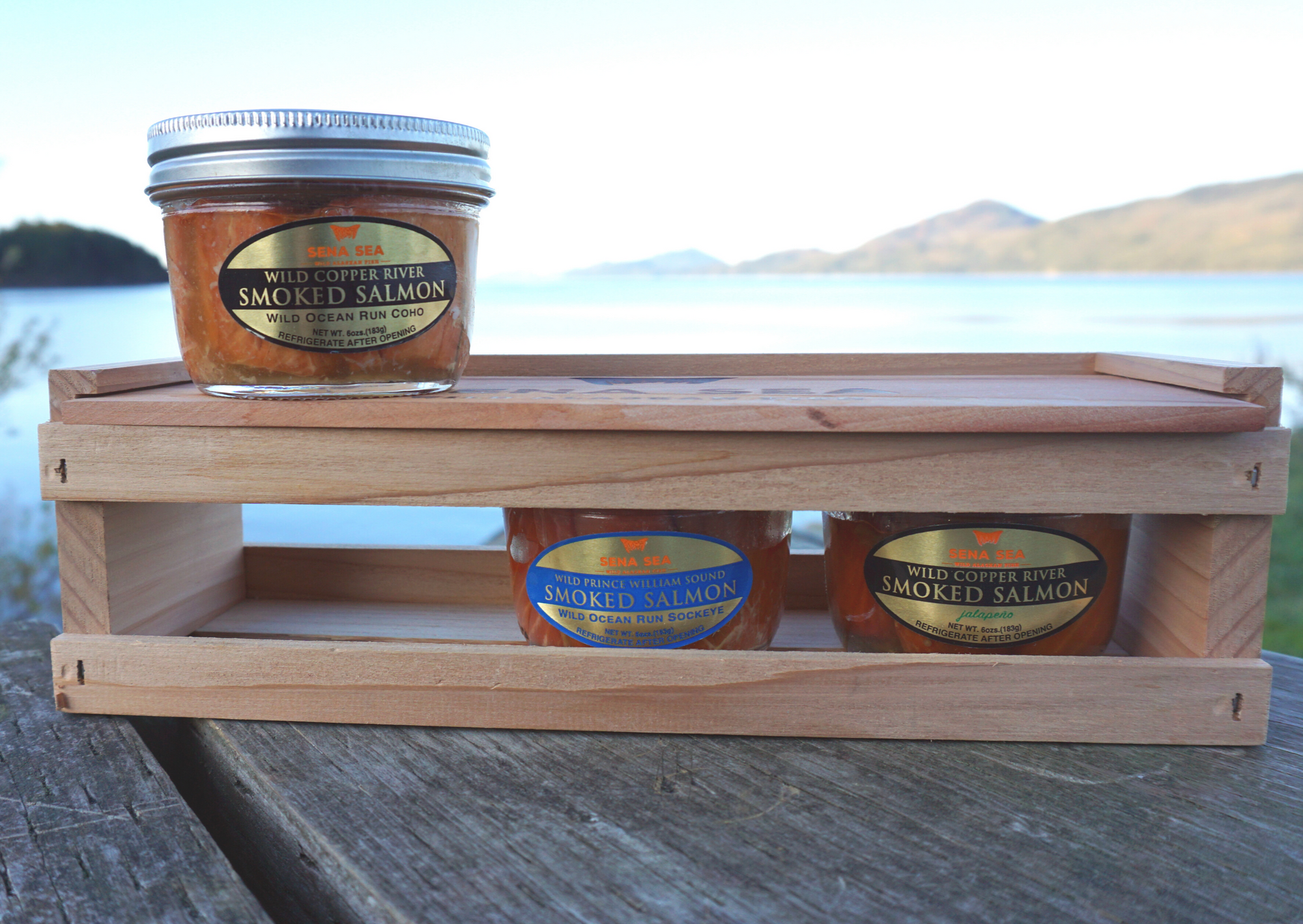 Smoked Salmon Jar, trio gift pack combo pack