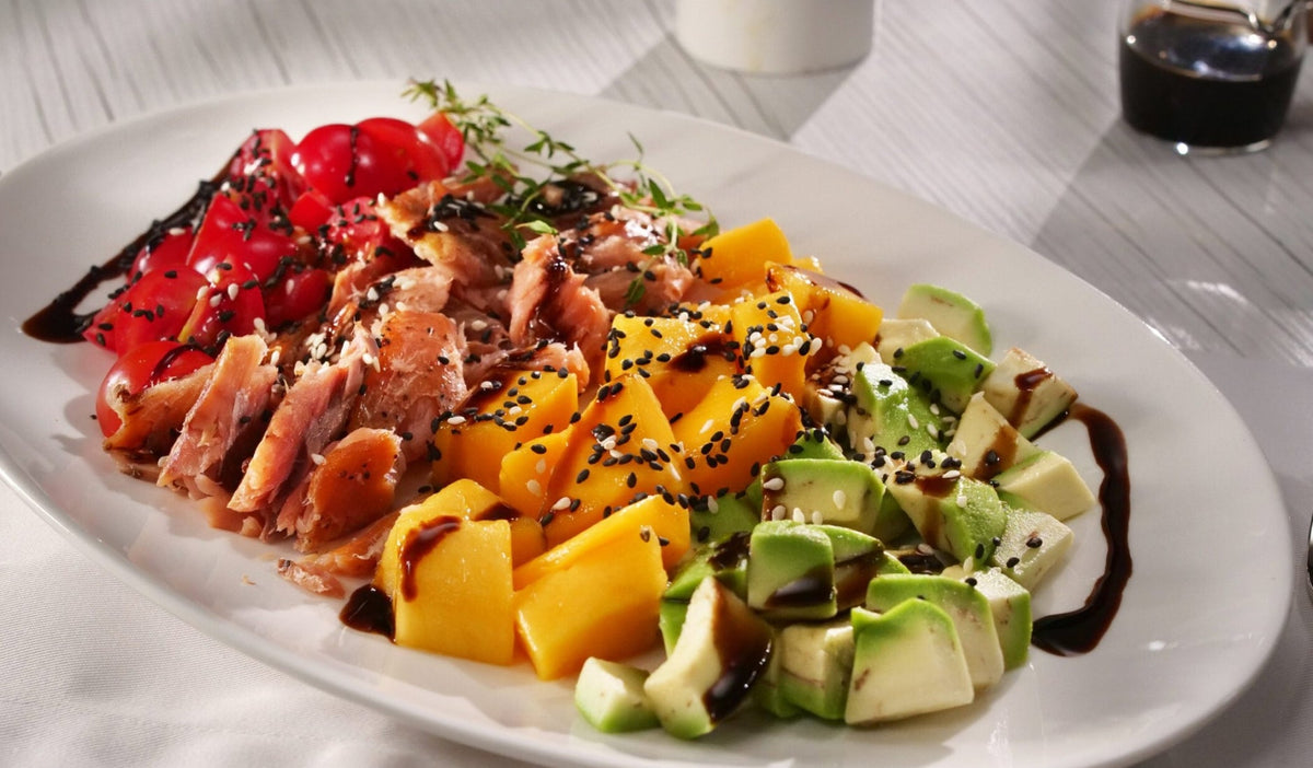 Smoked Salmon Salad with Mango + Avocado