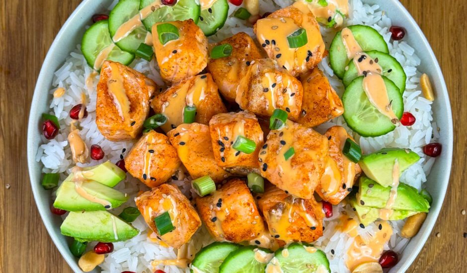 Air Fryer Alaska Salmon Power Bowl