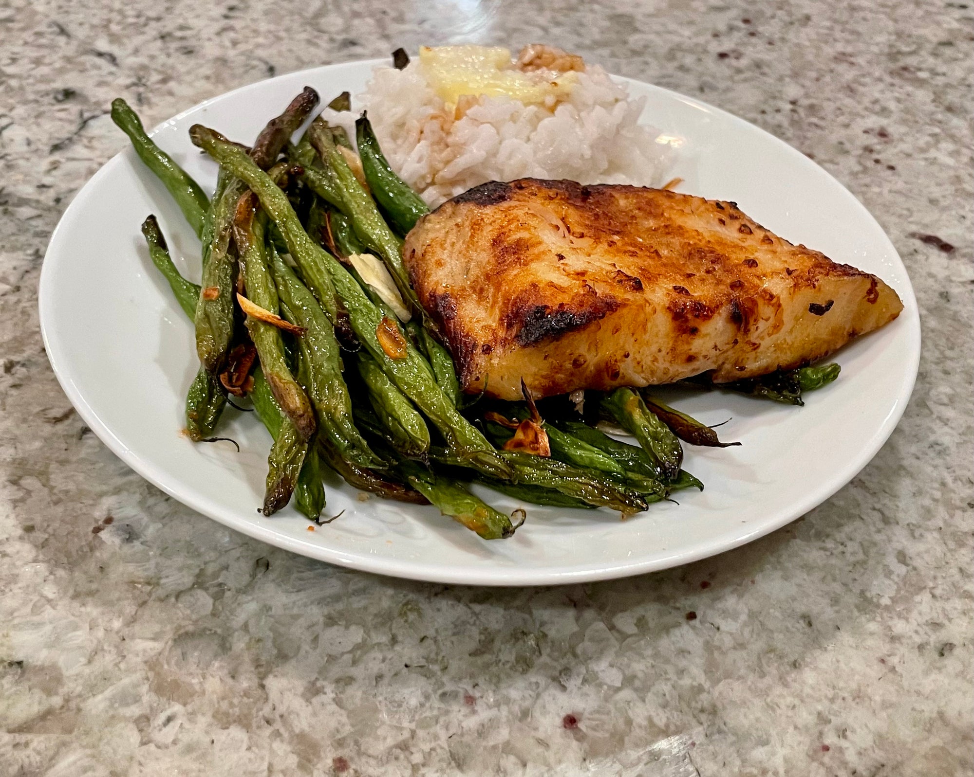 Honey Lemon Ginger Black Cod with Crispy Green Beans