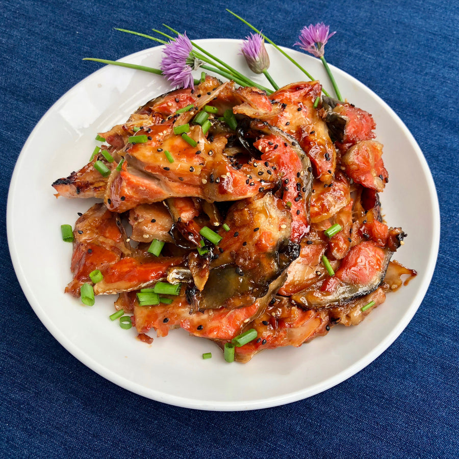 Grilled Teriyaki Salmon Collars Sena Sea