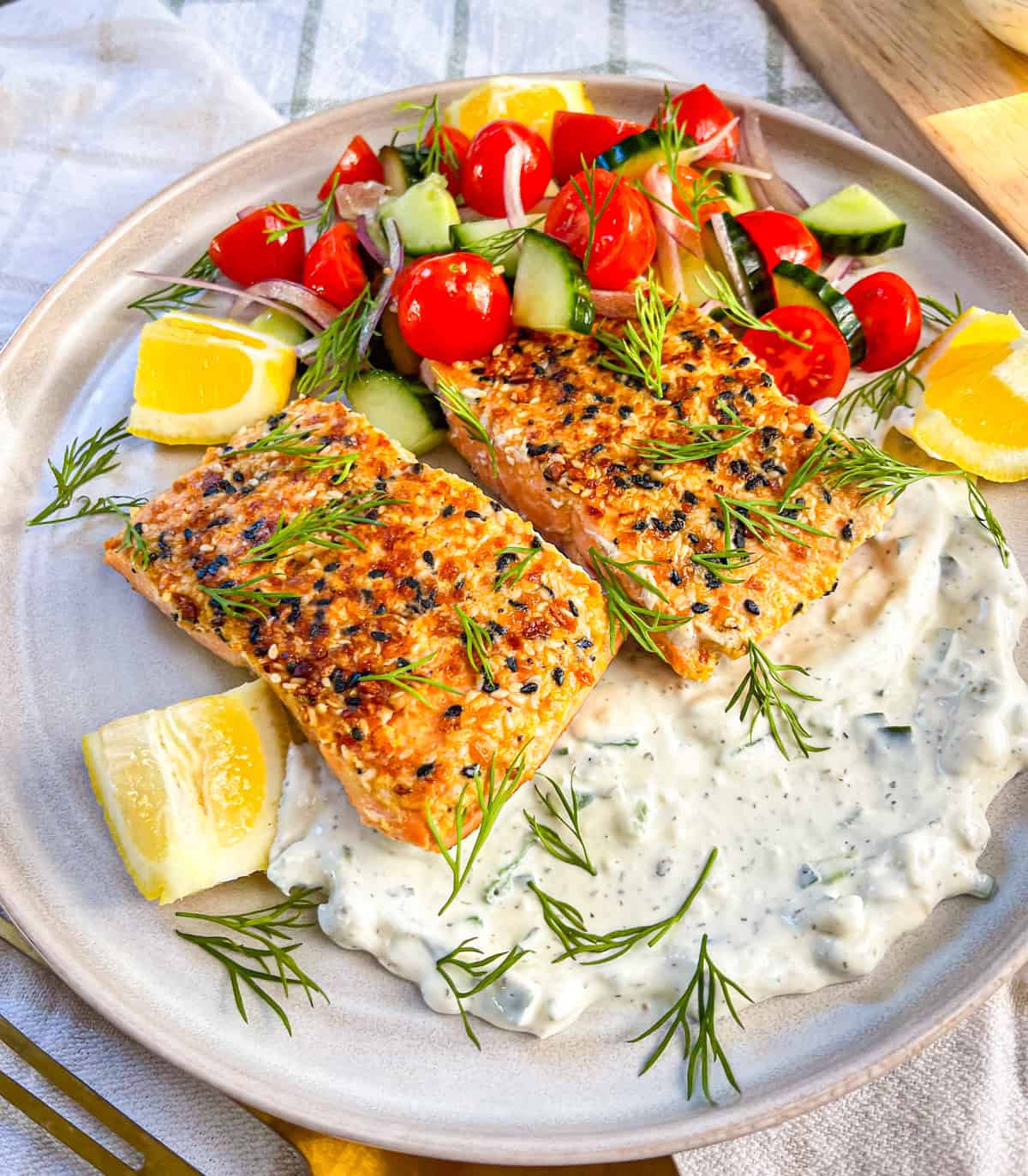 Coho Salmon Fillets with Crispy Bagel Seasoning
