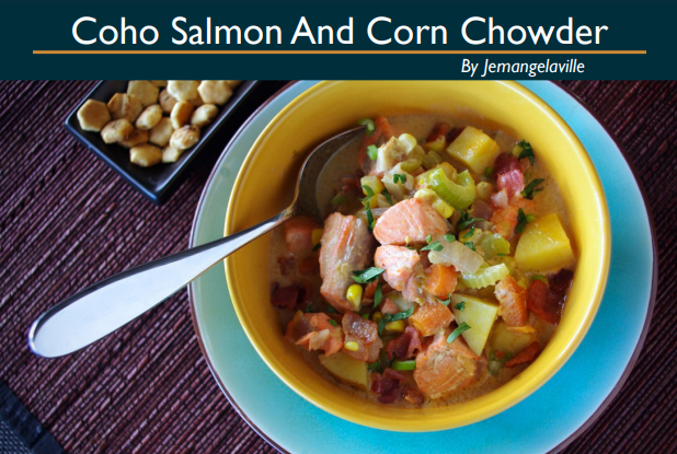 Coho Salmon and Corn Chowder