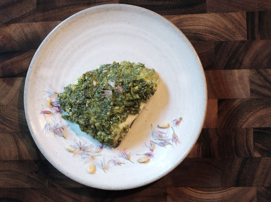 Pesto Halibut