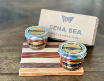 Smoked Salmon Jar Giftset with Charcuterie Board