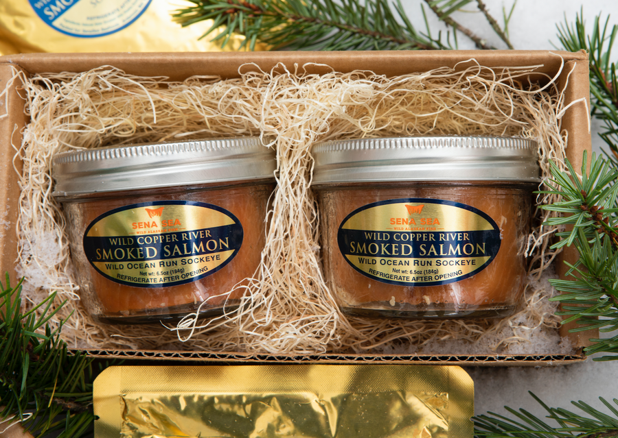 Wild Alaskan smoked salmon jar