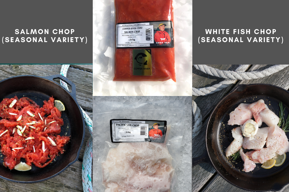 Seasonal Variety Chop (salmon &amp; white fish)