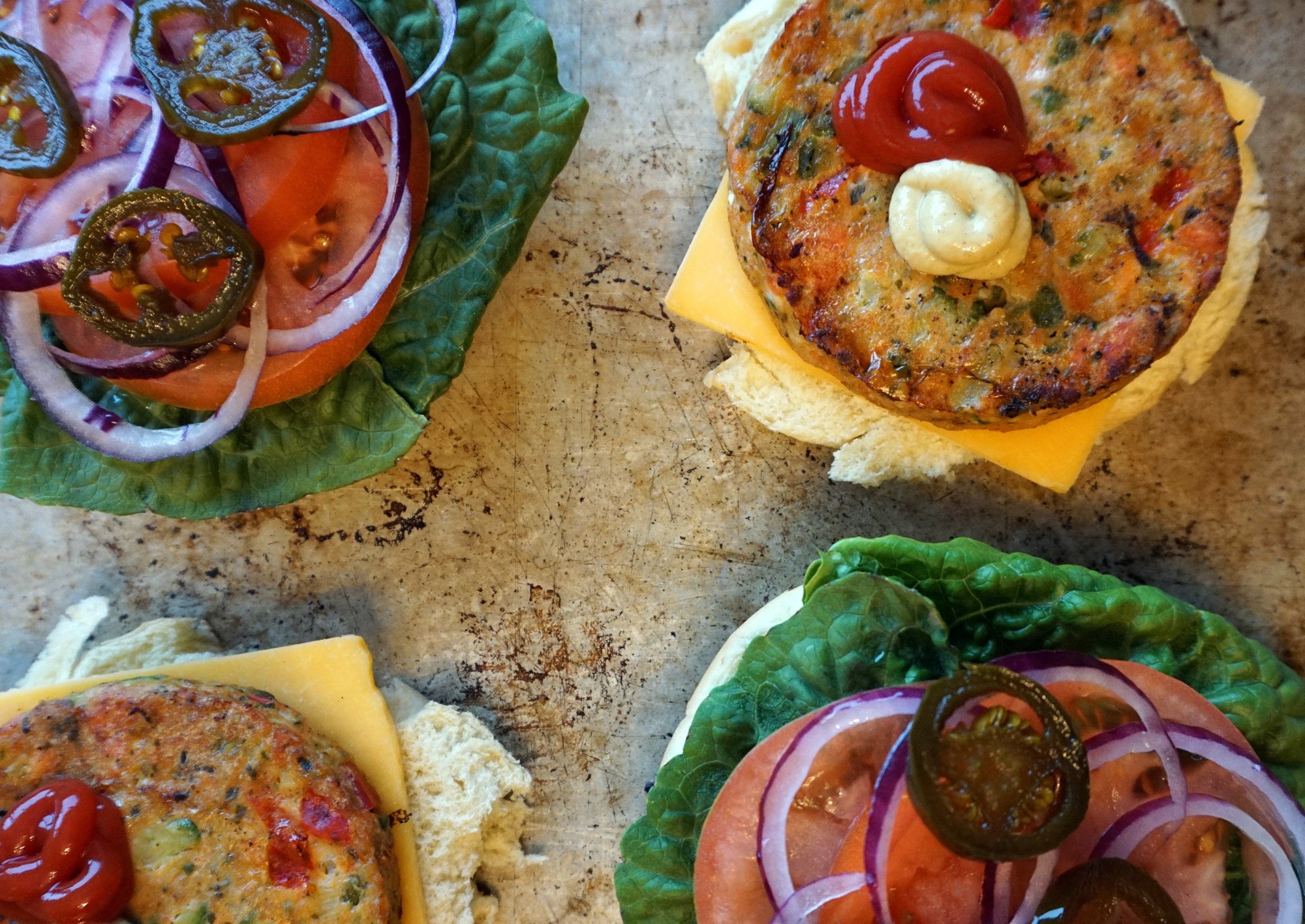 Salmon burgers made with wild caught copper river salmon
