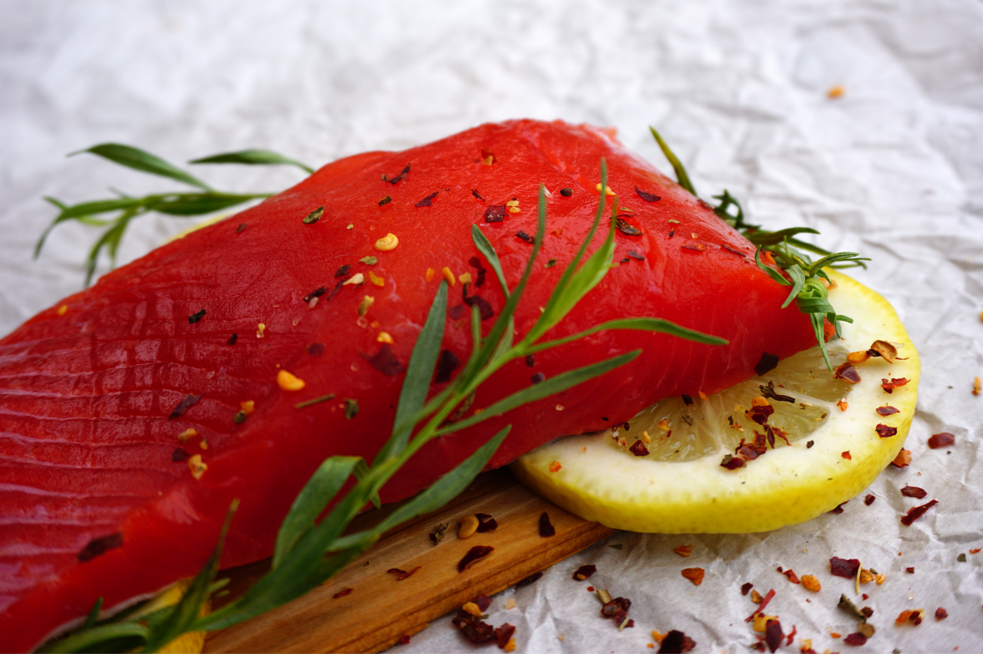 wild Caught and sustainable sockeye salmon fillet